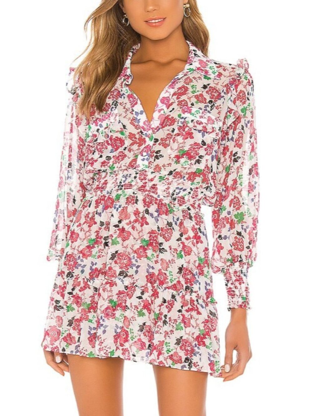 Misa Los Angeles Niamat Peony Floral Mini Dress XS - Picture 3 of 16